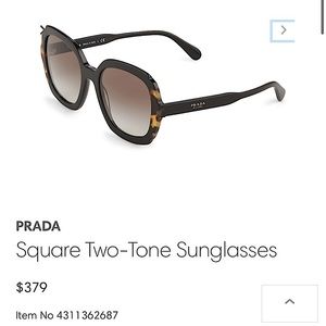 Prada Two Tone Sunglasses